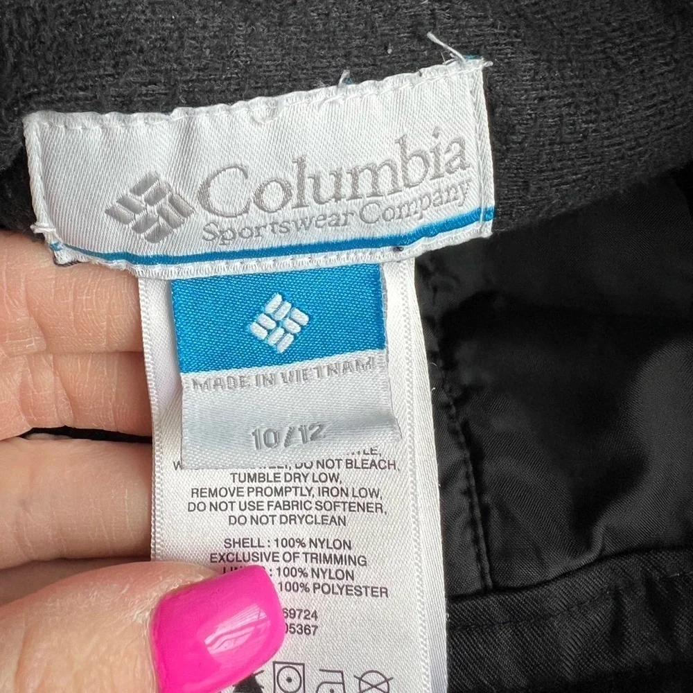 Columbia Sportswear Kids Youth 10-12 M Black Snow Ski Pants Waterproof